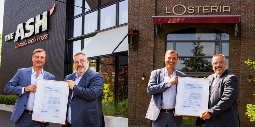 TÜV Rheinland zertifiziert The ASH & L’Osteria nach Standard für Hygiene und Infektionsschutz